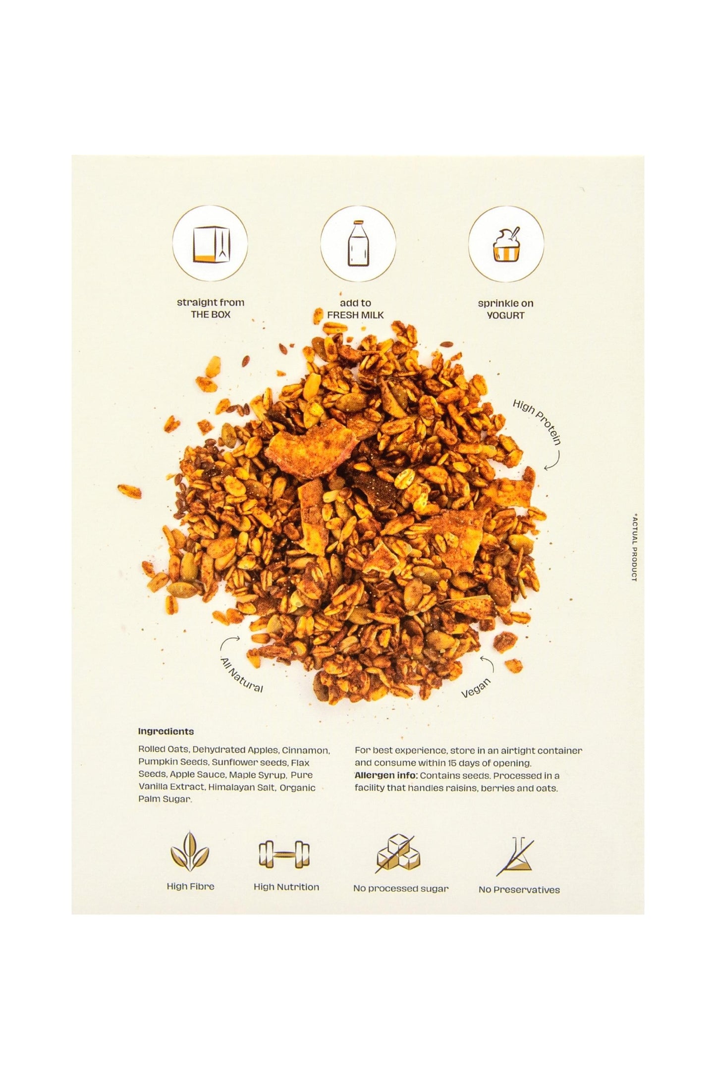 ELEVATE Granola Apple & Cinnamon 300g