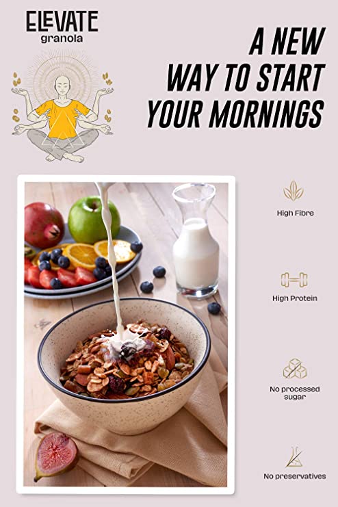 ELEVATE Granola Almond & Seeds 600g