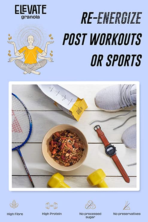 ELEVATE Granola Almond & Seeds 600g